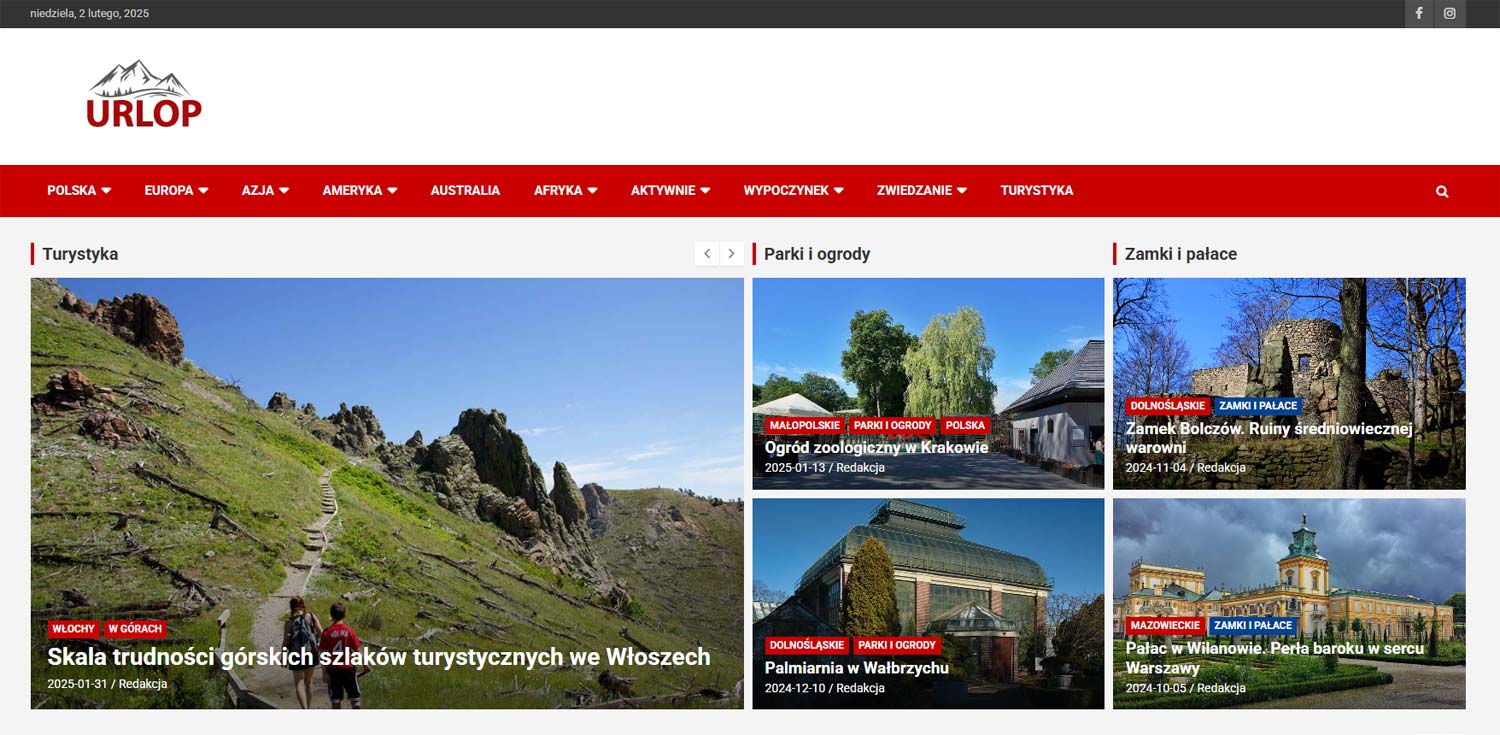 UrlopOnLine, portal o tematyce turystycznej i podróżniczej